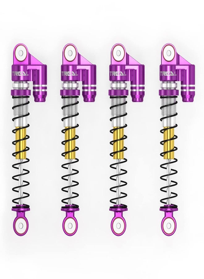 TREAL SCX24 Shocks 43mm Tele Shock Absorber Vibration Damper (4) for 1/24 RC Crawler Car Axial SCX24 Bronco Gladiator C10 Deadbolt Upgrades Parts Accessories (Purple) - Image 1